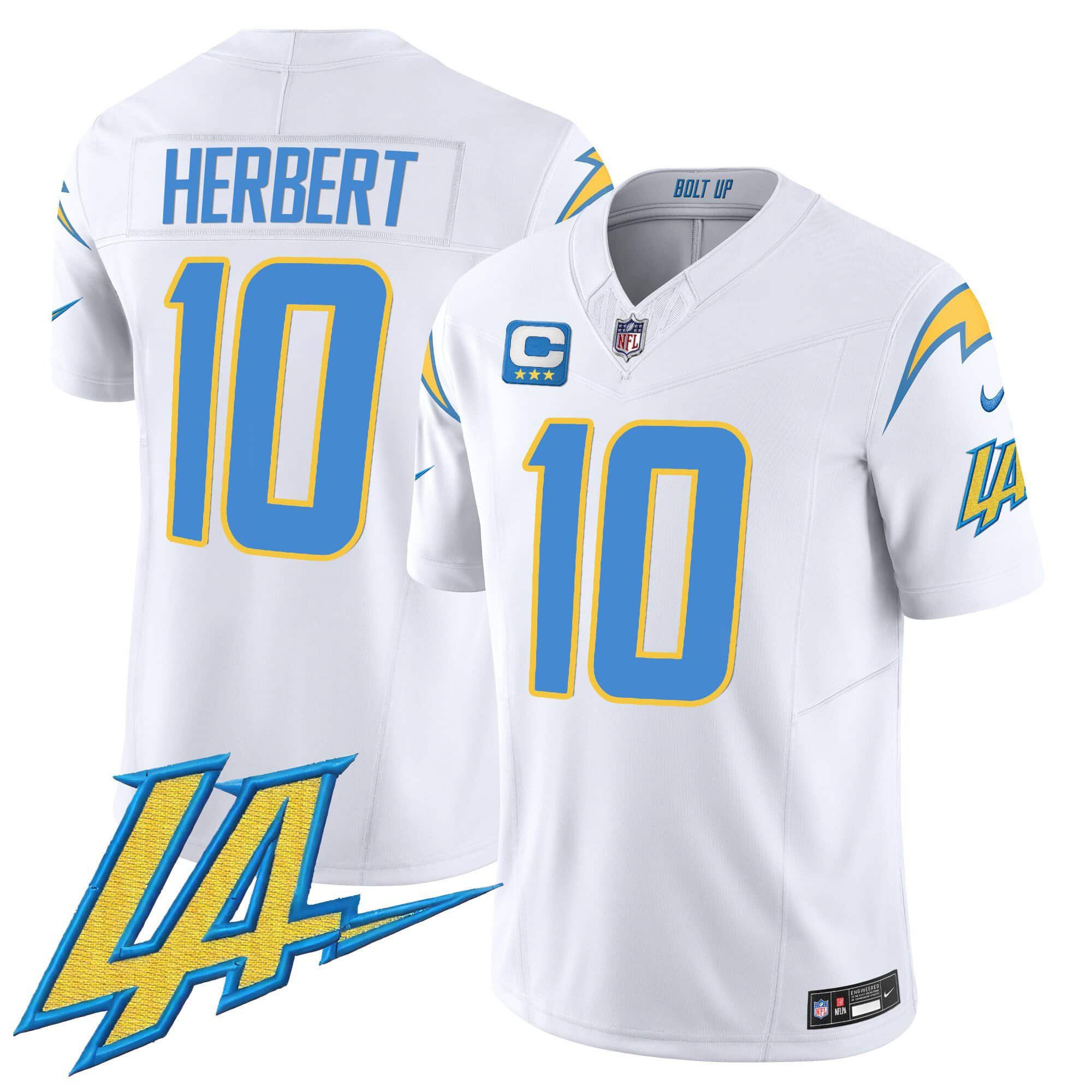 Men Los Angeles Chargers #10 Herbert White 2024 Nike Vapor Limited NFL Jersey->indianapolis colts->NFL Jersey
